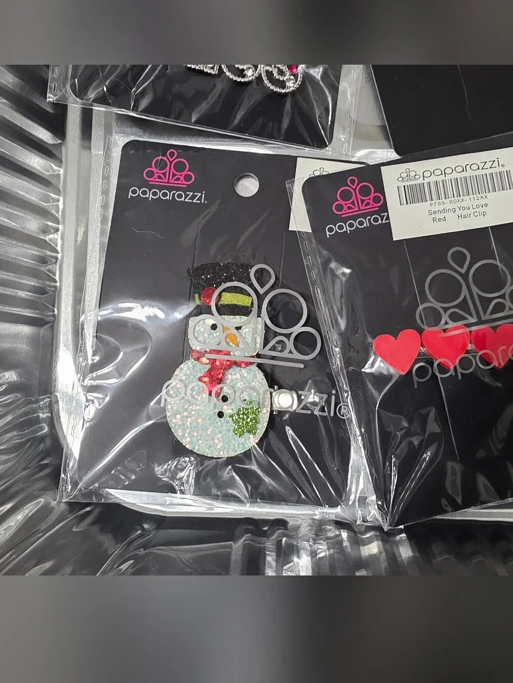 Paparazzi Assorted Women's Hair Clips - Pink, Red, Yellow, Silver Accents